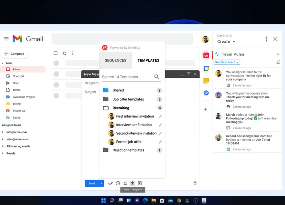 Gmail template