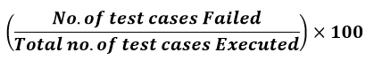defect rate of test automation metrics 